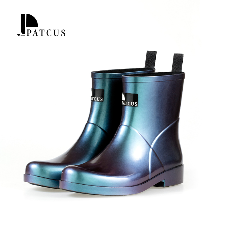Męskie stylowe gumowe buty przeciwdeszczowe w fantazyjnych kolorach Patcus